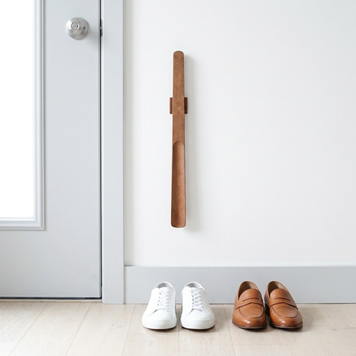 Wooden Shoe Horn with Long Handle