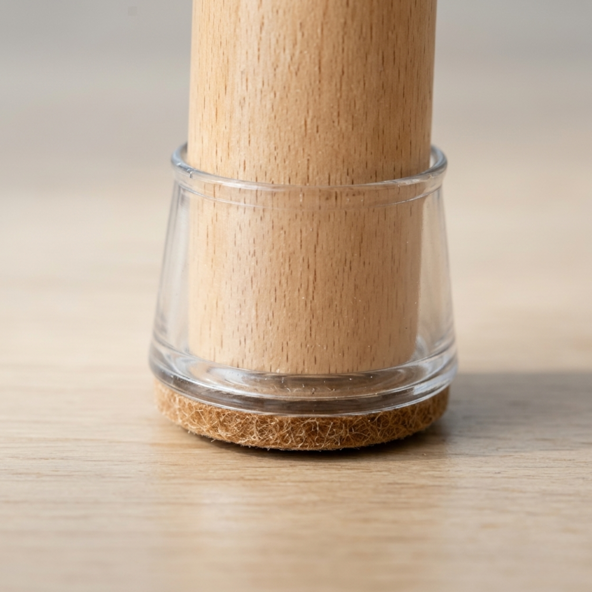 Furniture Leg Caps with Built-In Felt