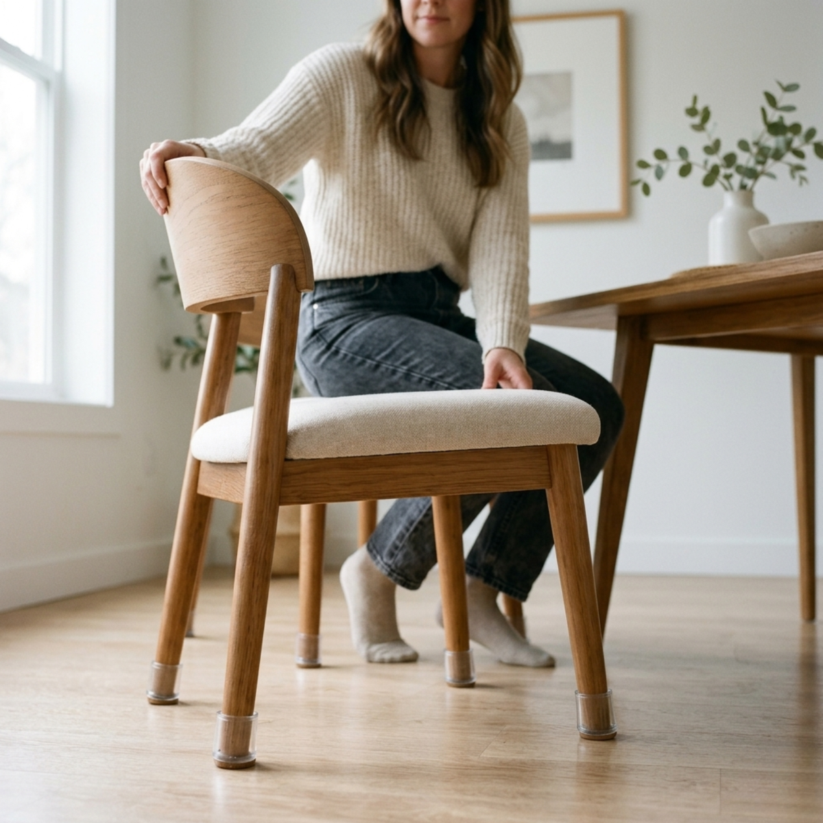 Furniture Leg Caps with Built-In Felt